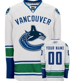 Vancouver Canucks Mens Customized White Jersey