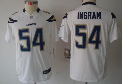 Nike San Diego Chargers #54 Melvin Ingram White Limited Kids Jersey 
