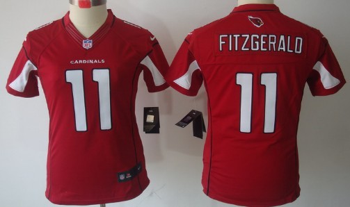 Nike Arizona Cardinals #11 Larry Fitzgerald Red Limited Womens Jersey 