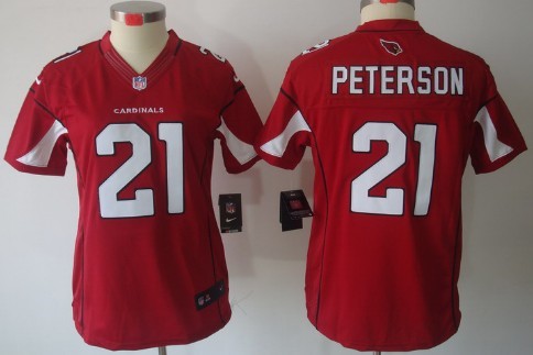 Nike Arizona Cardinals #21 Patrick Peterson Red Limited Womens Jersey 