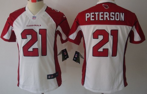 Nike Arizona Cardinals #21 Patrick Peterson White Limited Womens Jersey 
