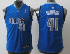Dallas Mavericks #41 Dirk Nowitzki Light Blue Kids Jersey