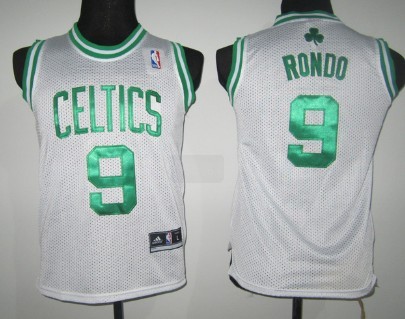 Boston Celtics #9 Rajon Rondo White Kids Jersey 