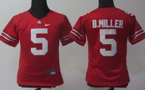 Ohio State Buckeyes #5 Braxton Miller Red Womens Jersey 