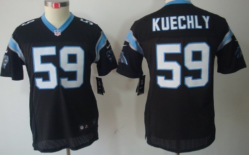 Nike Carolina Panthers #59 Luke Kuechly Black Limited Kids Jersey
