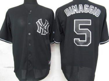 New York Yankees #5 Joe DiMaggio 2012 Black Fashion Jersey 