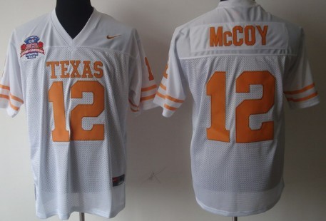 Texas Longhorns #12 Colt McCoy White Jersey 