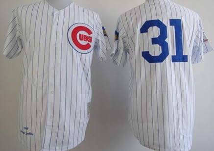 Chicago Cubs #31 Fergie Jenkins White Throwback Jersey 