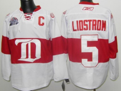 Detroit Red Wings #5 Nicklas Lidstrom White Winter Classic Jersey 