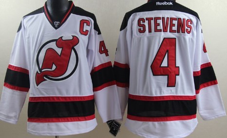 New Jersey Devils #4 Scott Stevens White Jersey 