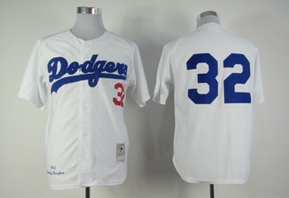 Los Angeles Dodgers #32 Sandy Koufax White Throwback Jersey 