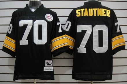 Pittsburgh Steelers #70 Ernie Stautner Black Throwback Jersey 
