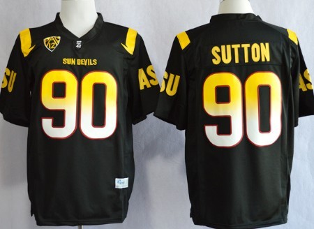 Arizona State Sun Devis #90 Will Sutton 2013 Black Jersey