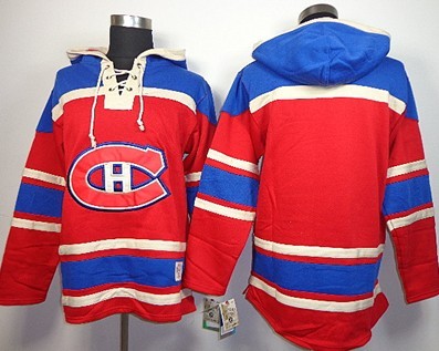 Old Time Hockey Montreal Canadiens Blank Red Hoodie