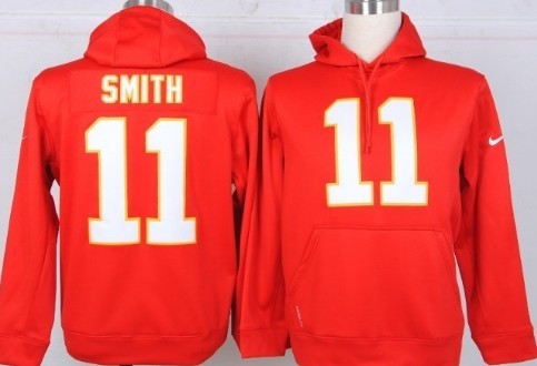 Nike Kansas City Chiefs #11 Alex Smith Red Hoodie