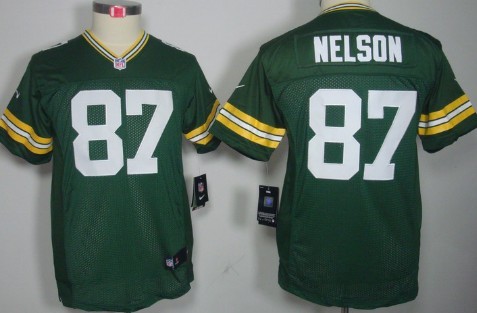 Nike Green Bay Packers #87 Jordy Nelson Green Limited Kids Jersey 