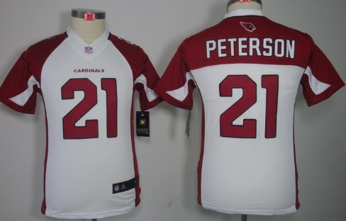 Nike Arizona Cardinals #21 Patrick Peterson White Limited Kids Jersey 