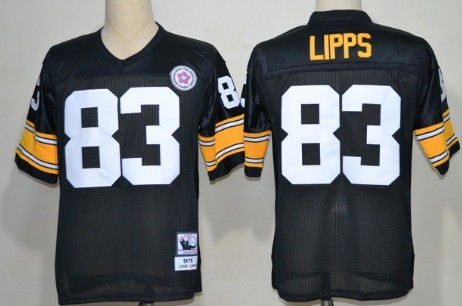 Pittsburgh Steelers #83 Louis Lipps Black Throwback Jersey 