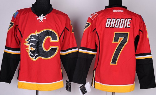 Calgary Flames #7 T.J. Brodie Red Jersey 