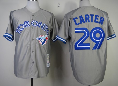 Toronto Blue Jays #29 Joe Carter Gray Throwback Jersey 