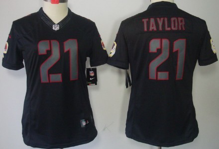 Nike Washington Redskins #21 Sean Taylor Black Impact Limited Womens Jersey 