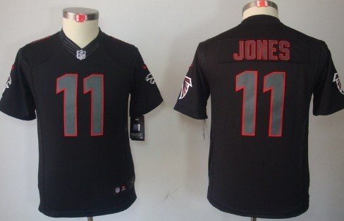 Nike Atlanta Falcons #11 Julio Jones Black Impact Limited Kids Jersey 