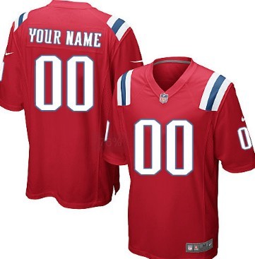 Kids' Nike New England Patriots Customized Red Limited Jersey 