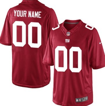 Men's Nike New York Giants Customized Red Limited Jersey