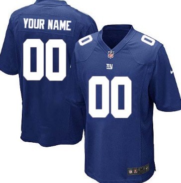 Kids' Nike New York Giants Customized Blue Limited Jersey 