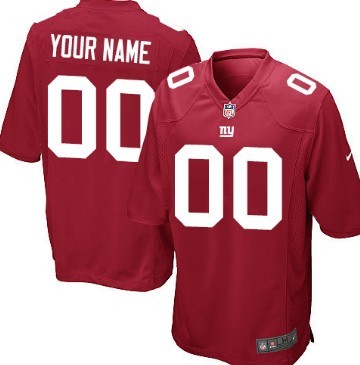 Kids' Nike New York Giants Customized Red Limited Jersey 