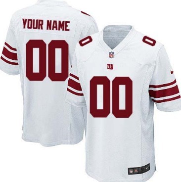 Kids' Nike New York Giants Customized White Limited Jersey 