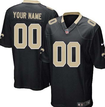 Kids' Nike New Orleans Saints Customized Black Limited Jersey