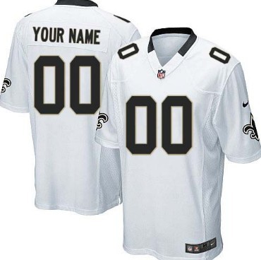 Kids' Nike New Orleans Saints Customized White Limited Jersey