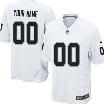 Men's Nike Oakland Raiders Customized White Limited Jersey 