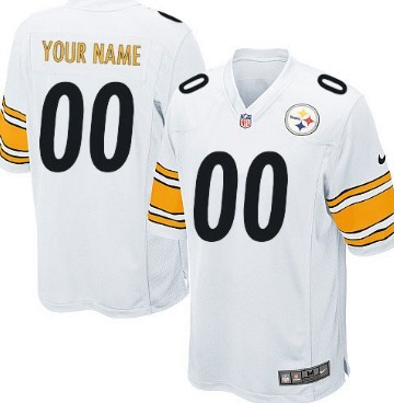 Kids' Nike Pittsburgh Steelers Customized White Limited Jersey
