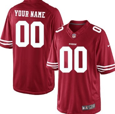 Men's Nike San Francisco 49ers Customized Red Limited Jersey 