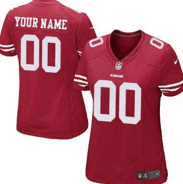 Women's Nike San Francisco 49ers Customized Red Limited Jersey 