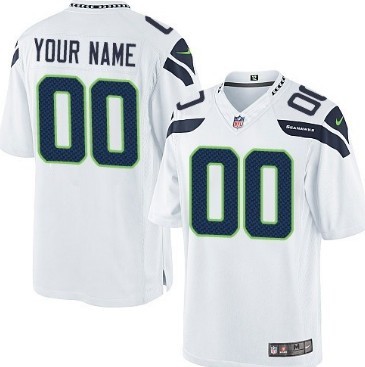 Kids' Nike Seattle Seahawks Customized White Limited Jersey 