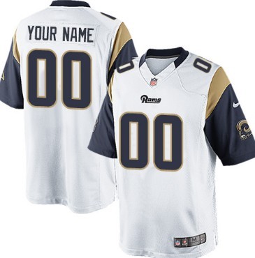 Men's Nike St. Louis Rams Customized White Limited Jersey