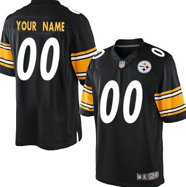 Men's Nike Pittsburgh Steelers Customized Black Limited Jersey