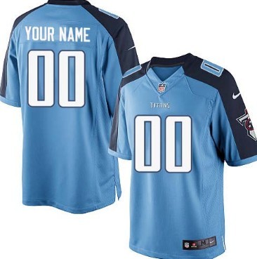 Kids' Nike Tennessee Titans Customized Light Blue Limited Jersey 