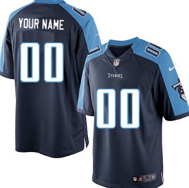 Kids' Nike Tennessee Titans Customized Navy Blue Limited Jersey 