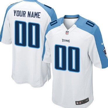 Kids' Nike Tennessee Titans Customized White Limited Jersey 