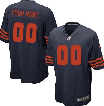 Kids' Nike Chicago Bears Customized Blue With Orange Limited Jersey 
