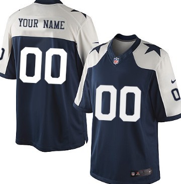Men's Nike Dallas Cowboys Customized Blue Thanksgiving Limited Jersey 