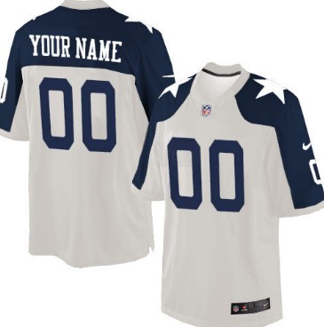 Men's Nike Dallas Cowboys Customized White Thanksgiving Limited Jersey 