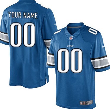Men's Nike Detroit Lions Customized Light Blue Limited Jersey