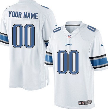 Men's Nike Detroit Lions Customized White Limited Jersey