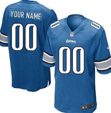 Kids' Nike Detroit Lions Customized Navy Blue Limited Jersey 