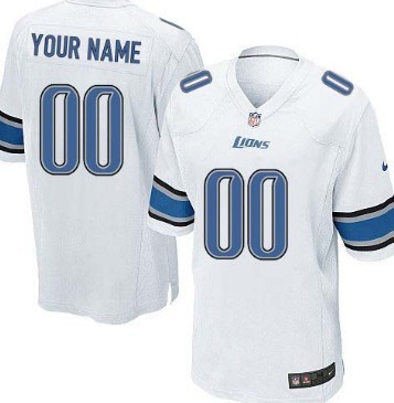 Kids' Nike Detroit Lions Customized White Limited Jersey